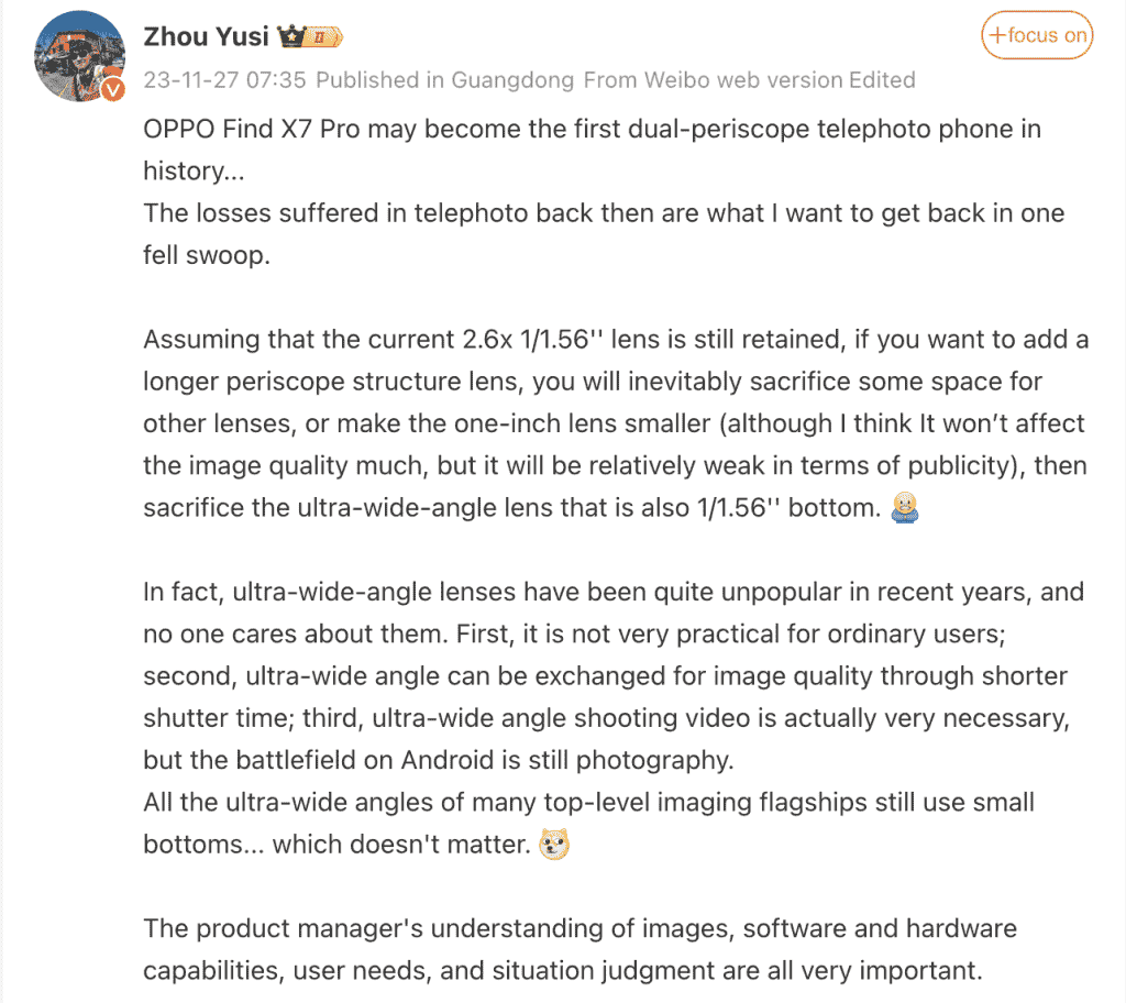 OPPO Find X7 Pro - First Dual Periscope Telephoto Camera